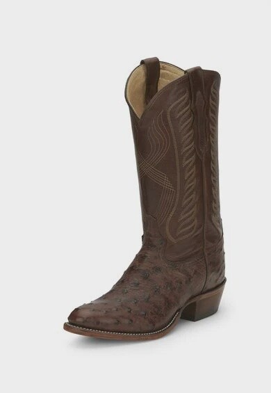 8256 MEN&#39;S TONY LAMA 13&quot; BOURBON/TOBACCO OSTRICH BOOT