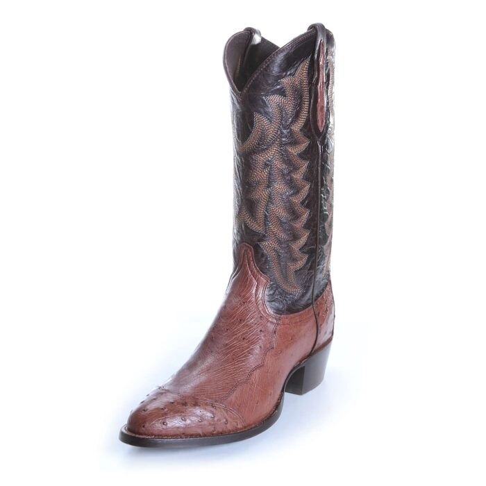MT0102 MEN&#39;S TONY LAMA 12&quot; Smooth Quill Ostrich Boots