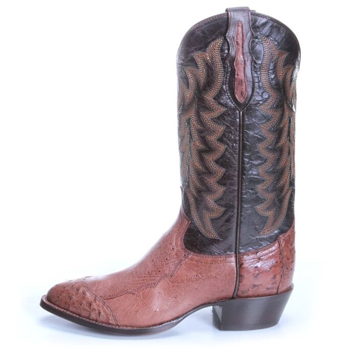 MT0102 MEN'S TONY LAMA 12" Smooth Quill Ostrich Boots
