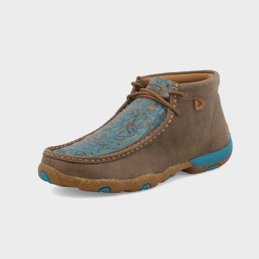 WDM0148 WOMEN&#39;S TWISTED X TURQUOISE/BOMBER DRIVING MOC
