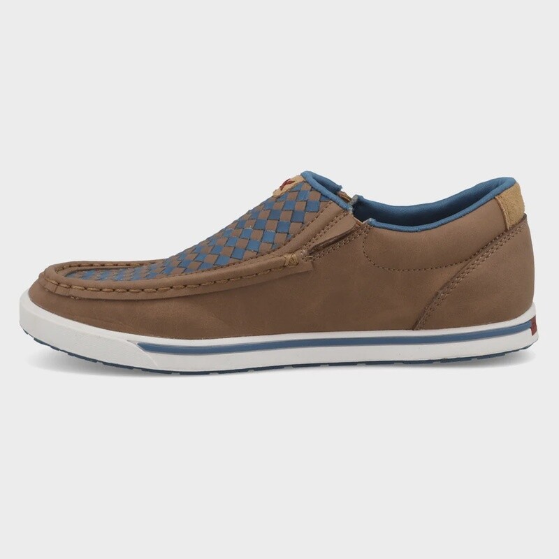 WCA0083 WOMEN'S TWISTED X TOASTED COCONUT/BLUE SLIP-ON KICKS