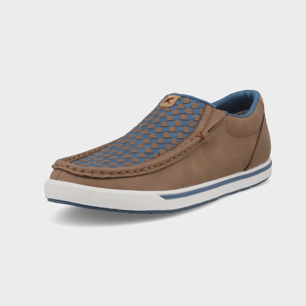 WCA0083 WOMEN&#39;S TWISTED X TOASTED COCONUT/BLUE SLIP-ON KICKS
