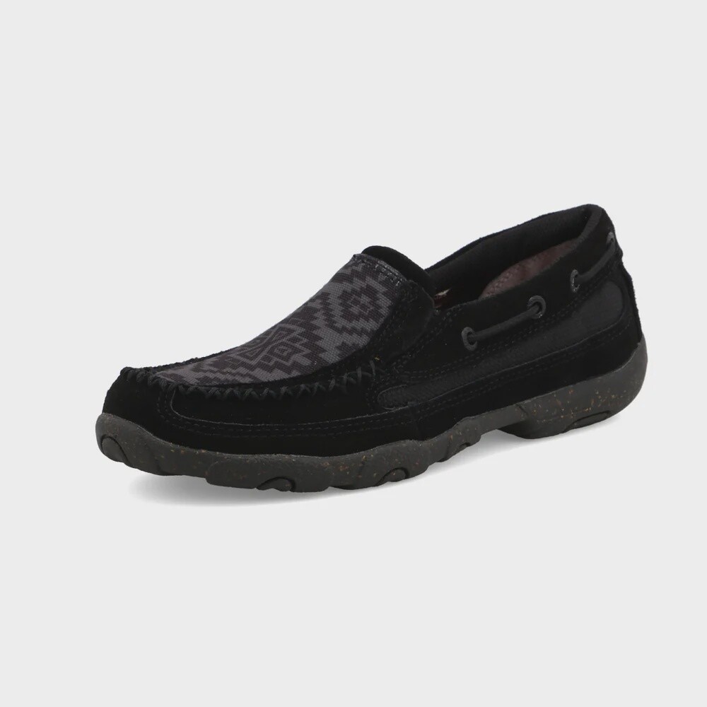 WDMS025 WOMEN&#39;S TWISTED X BLACK/GREY SLIP-ON DRIVING MOC