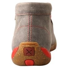 WDM0147 WOMEN'S TWISTED X GREY/RED CHUKKA DRIVING MOCS