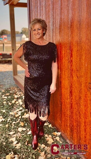 WOMEN’S STERLING KREEK BLACK NIGHT LIFE DRESS