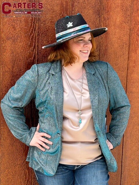 BW92T02056 WOMEN&#39;S ROCK &amp; ROLL IRIDESCENT BLAZER