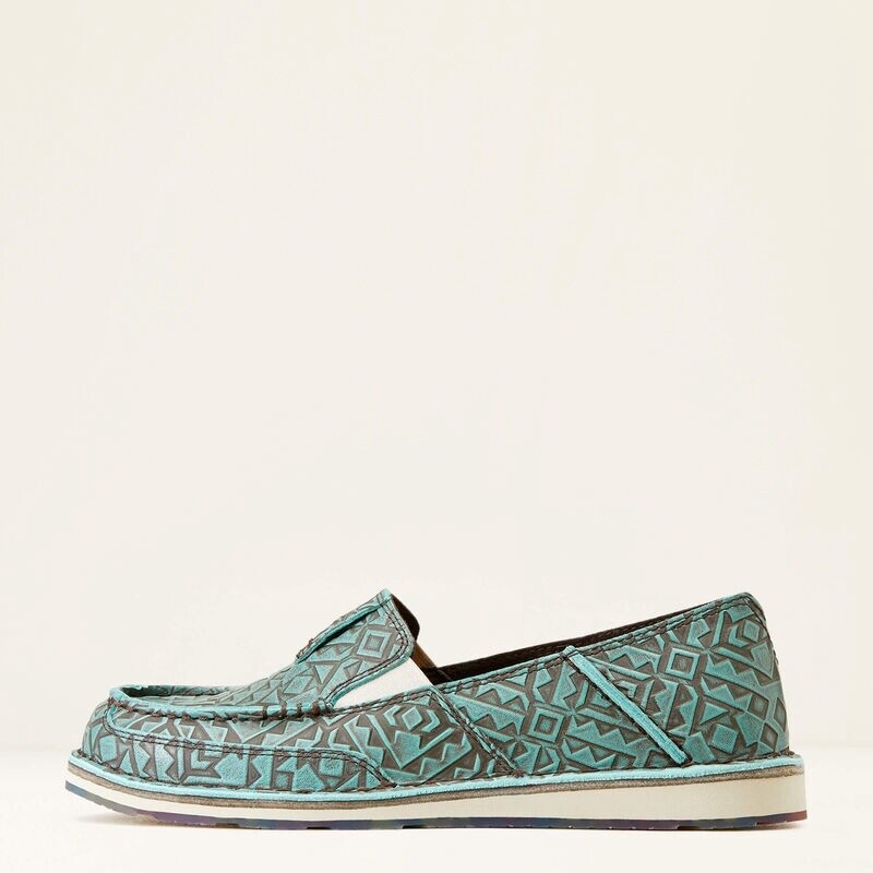 10046921 WOMEN'S ARIAT TURQUOISE EMBOSSED CRUISER