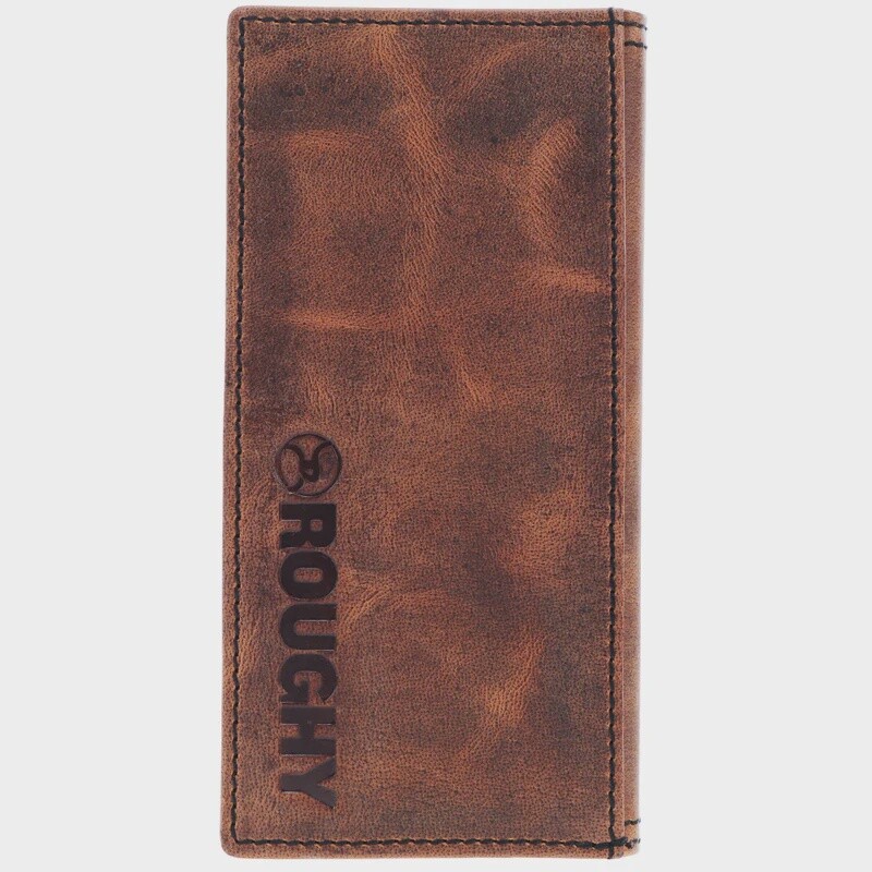 RW011-BRSP HOOEY "HAWK LASER CUT HANDS UP ROUGHY RODEO WALLET W/ SUNSET SERAPE INLAY