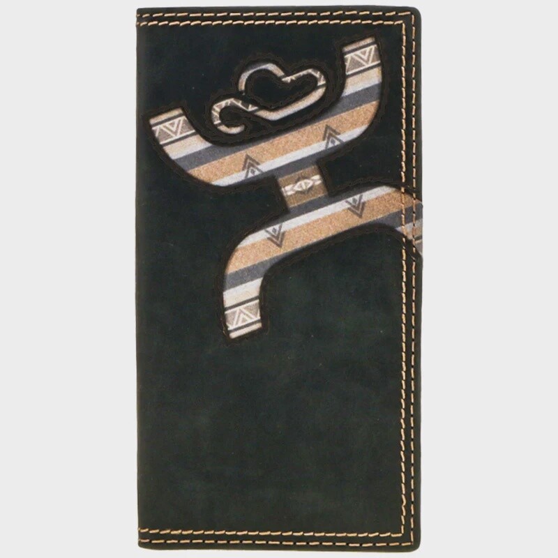 HW018-BK HOOEY ORIGINAL LASER CUT HANDS UP RODEO WALLET