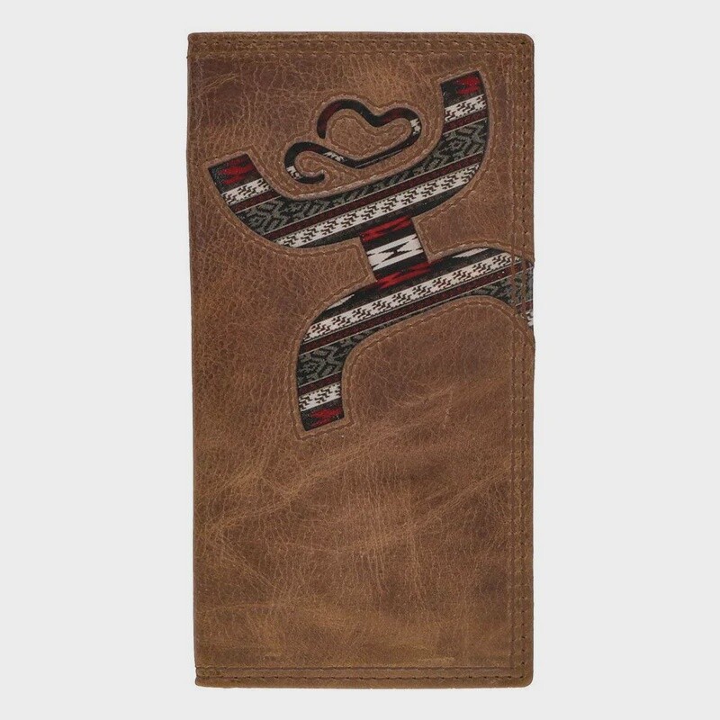 HW014-BRRD HOOEY ORIGINAL LASER CUT HANDS UP RODEO WALLET