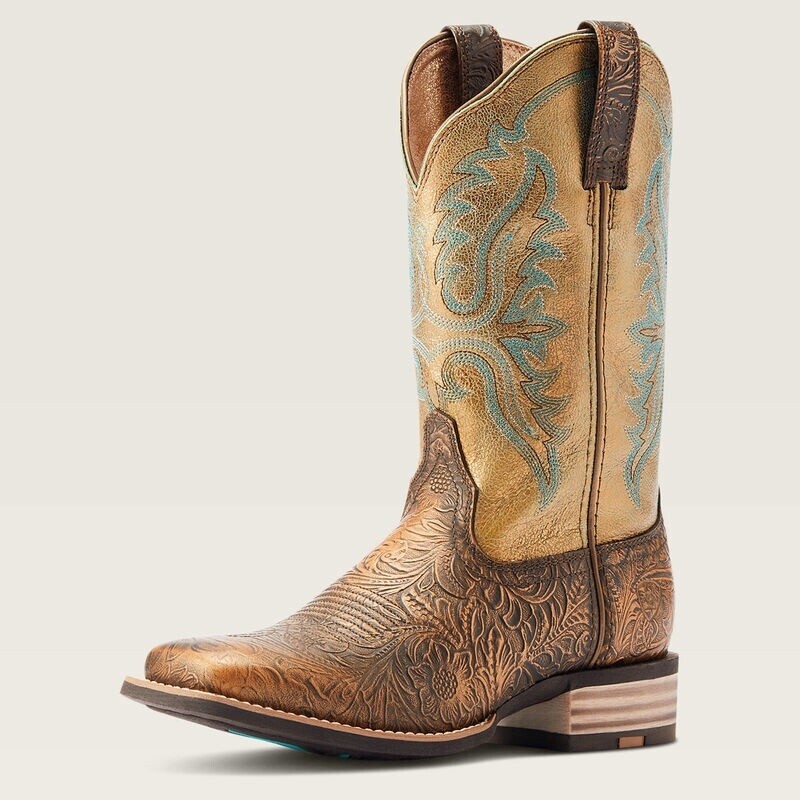 10044442 WOMEN&#39;S ARIAT OLENA BRONZE SQUARE TOE WESTERN BOOT