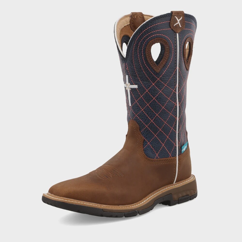 WXBW001 WOMEN&#39;S TWISTED X 11&quot; WATERPROOF SQUARE TOE WESTERN WORK BOOT