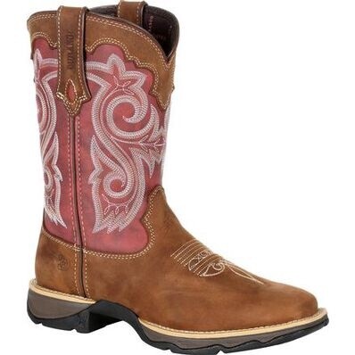 DRD0349 WOMEN&#39;S DURANGO 10&quot; LADY REBEL RED WESTERN BOOT