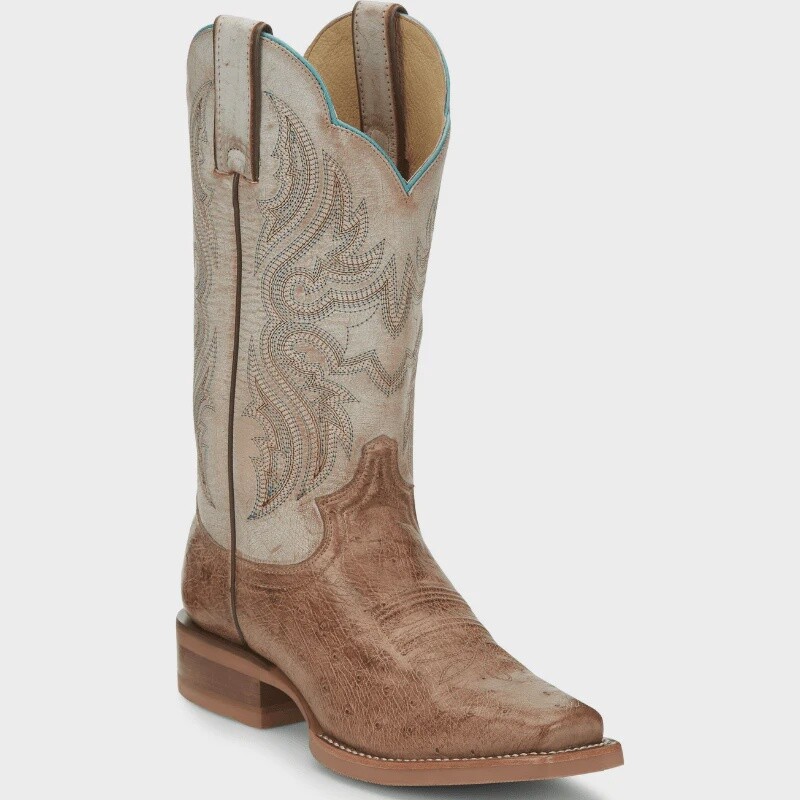 JE700 WOMEN&#39;S JUSTIN 12&quot; WILLA SMOOTH OSTRICH WESTERN BOOT