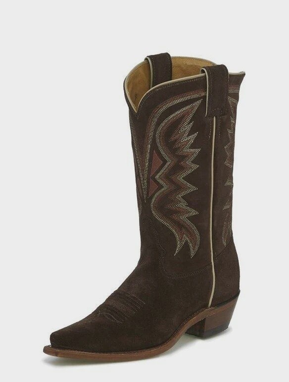 7936L Women&#39;s Tony Lama 11&quot; Chocolate Suede Vernita Boots for Women