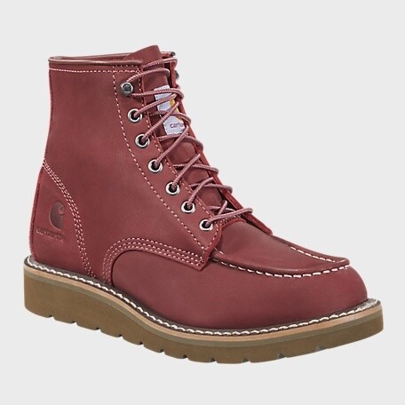 FW6023-W WOMEN&#39;S CARHARTT 6&quot; BURGUNDY WEDGE BOOT
