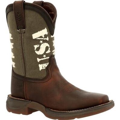 DBT0232C KID&#39;S DURANGO LIL&#39; REBEL ARMY WESTERN BOOT