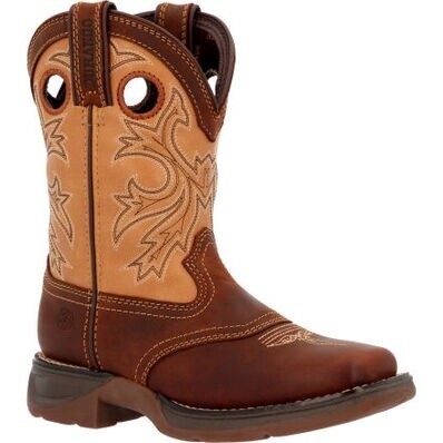 DBT0240C KID'S DURANGO LIL’ REBEL BROWN/TAN WESTERN BOOT