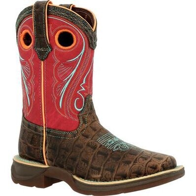 DBT0233Y YOUTH DURANGO LIL&#39; REBEL GATOR EMBOSSED WESTERN BOOT