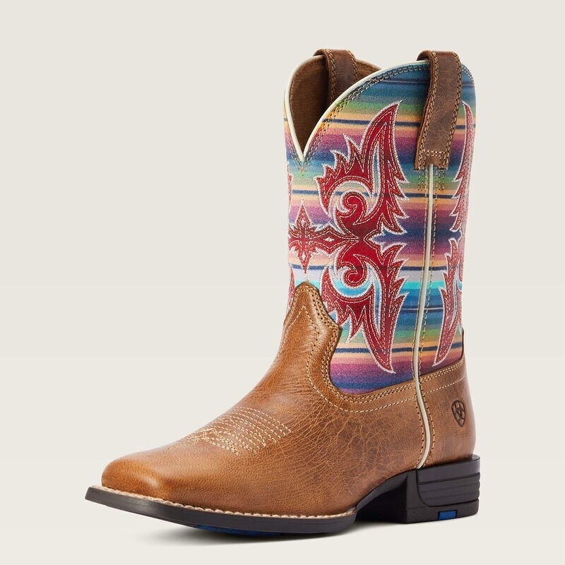 10042595 KID&#39;S ARIAT LONESTAR SQUARE TOE WESTERN BOOT
