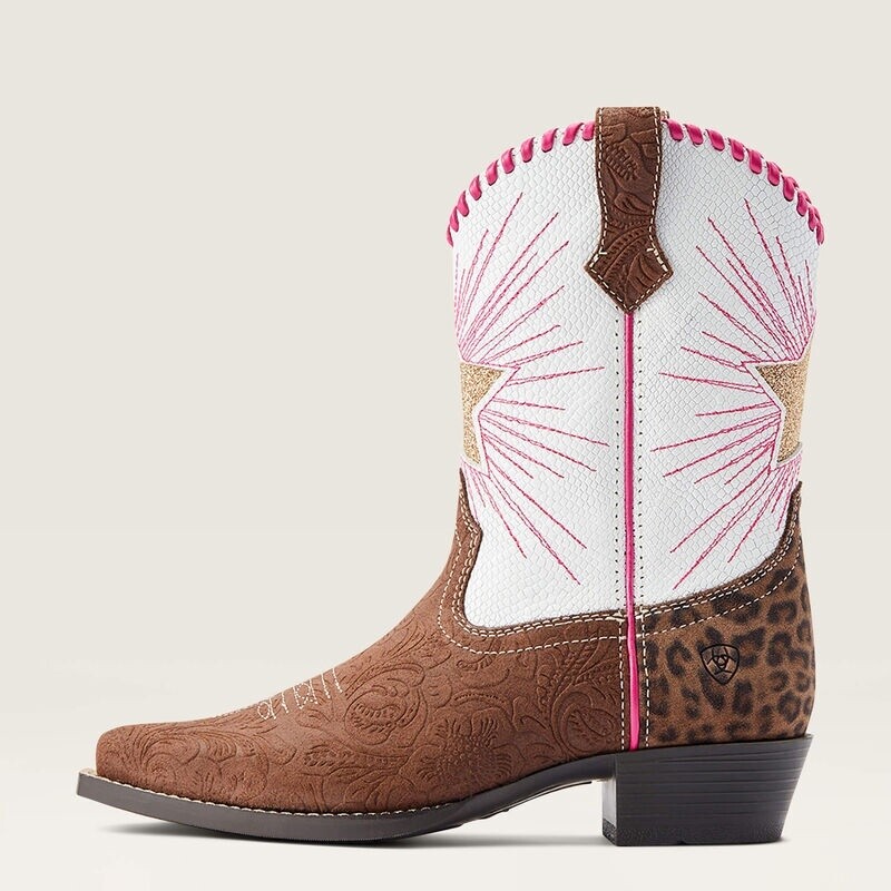 10044546 KID'S ARIAT HERITAGE STAR EMBOSSED WESTERN BOOT