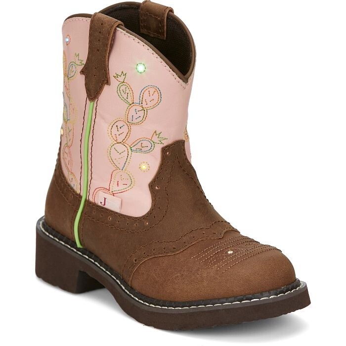 JK9916 KID&#39;S JUSTIN GLITZI LIGHT UP BOOT