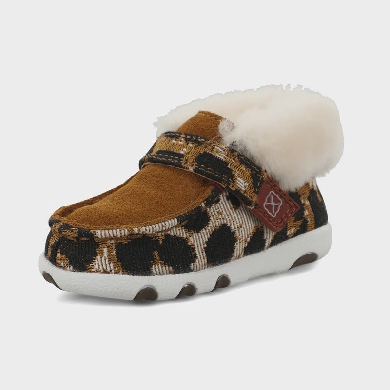 ICA0025 INFANT TWISTED X CHEETAH DRIVING MOCS