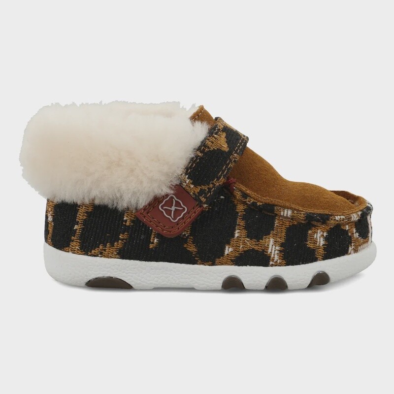 ICA0025 INFANT TWISTED X CHEETAH DRIVING MOCS