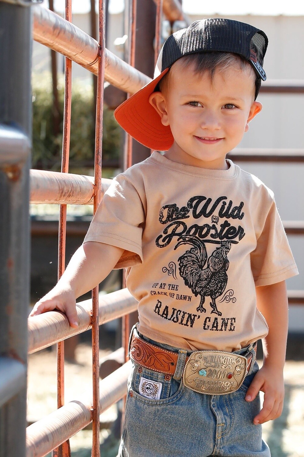 MTT7672050 BOY&#39;S CINCH S/S WILD ROOSTER CINCH TEE