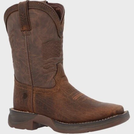 DBT0244Y YOUTH DURANGO BROWN SQUARE TOE FLAG BOOT