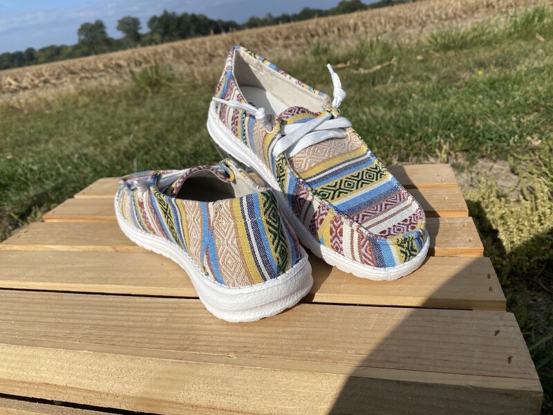 GJSP0332 WOMEN&#39;S GYPSY JAZZ CREAM MULTI CASUALS