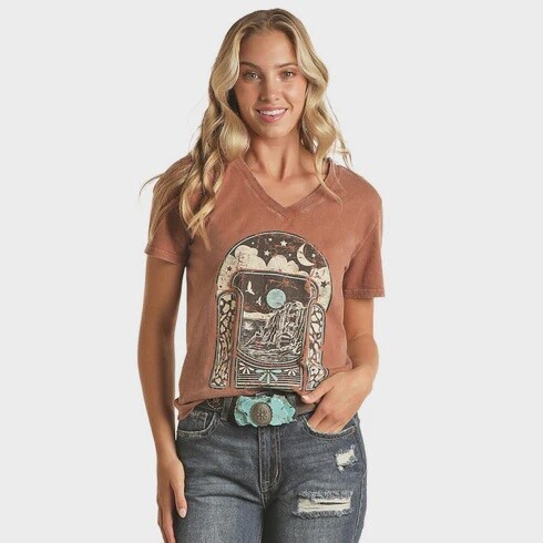 BW21T02071 WOMEN&#39;S ROCK &amp; ROLL S/S GRAPHIC TEE