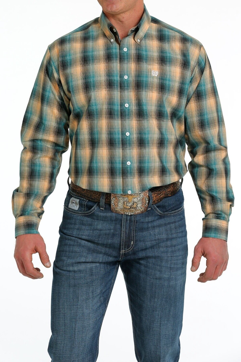 MTW1105559 MEN&#39;S CINCH  L/S PLAID WESTERN SHIRT