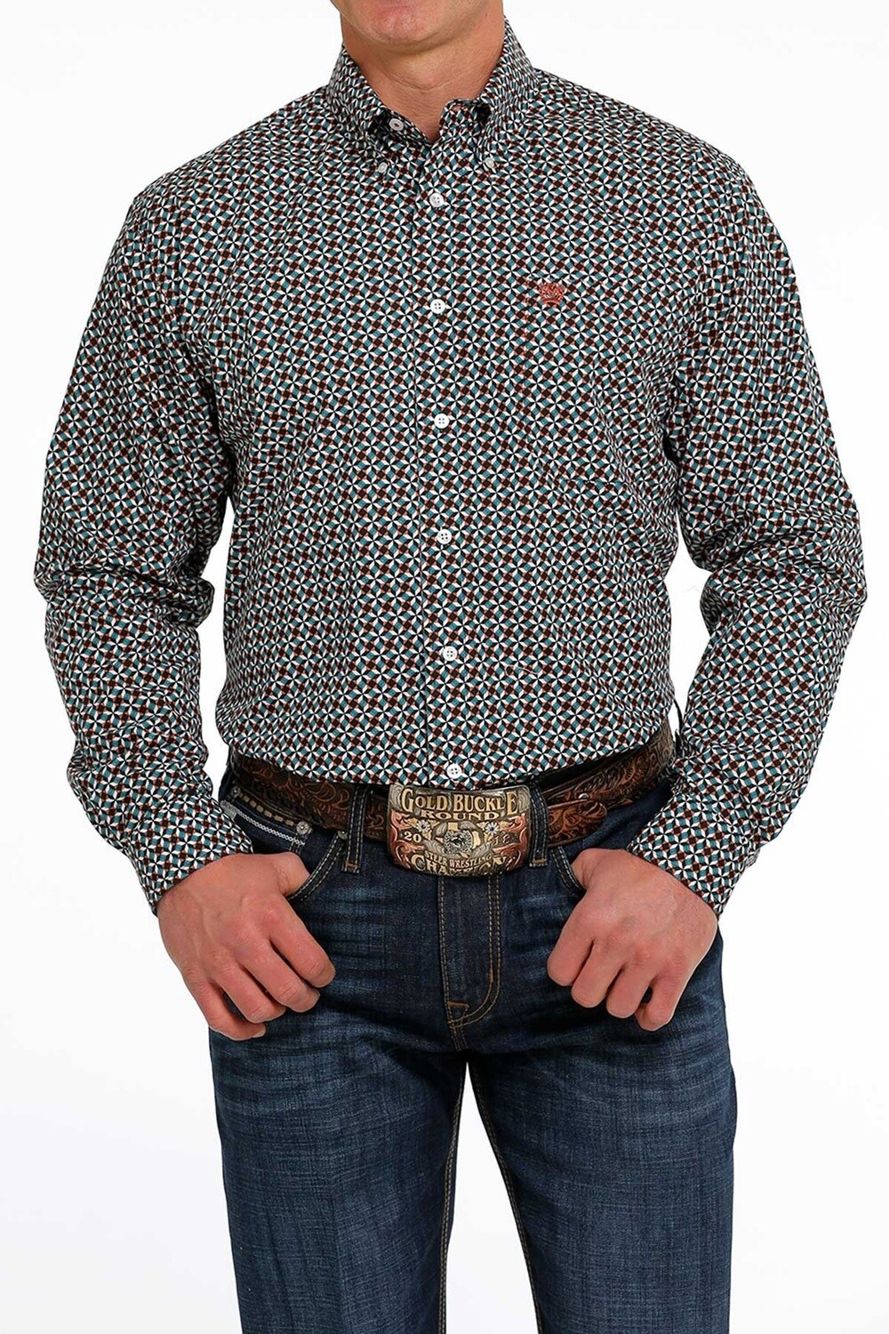 MTW1105496 MEN&#39;S CINCH L/S BUTTON DOWN WESTERN SHIRT