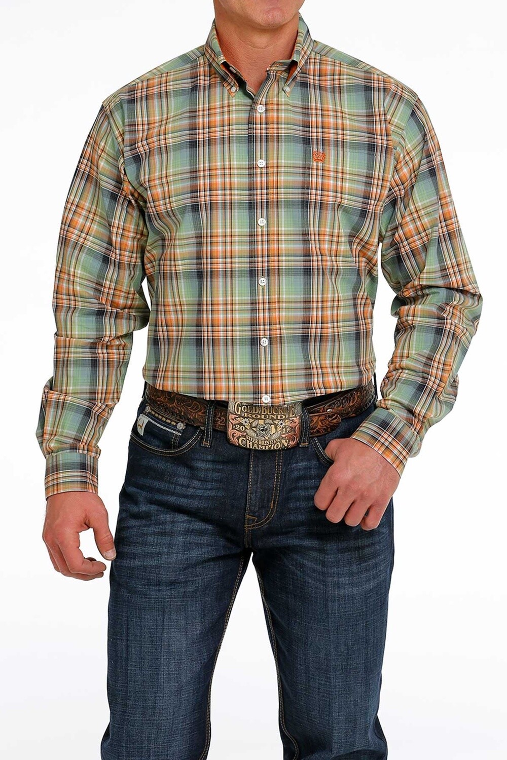 MTW1105476 MEN&#39;S CINCH L/S PLAID BUTTON DOWN WESTERN SHIRT
