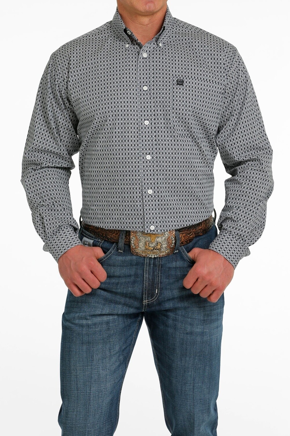 MTW1105518 MEN&#39;S CINCH L/S PRINT BUTTON DOWN WESTERN SHIRT