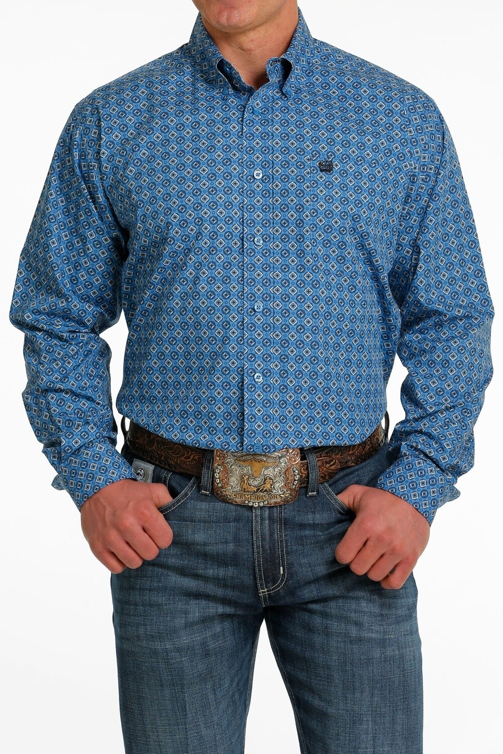 MTW1105511 MEN&#39;S CINCH L/S PRINT BUTTON DOWN WESTERN SHIRT