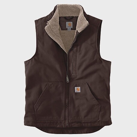 104277-DKB MEN&#39;S CARHARTTLOOSE FIT WASHED DUCK SHERPA-LINED MOCK-NECK VEST