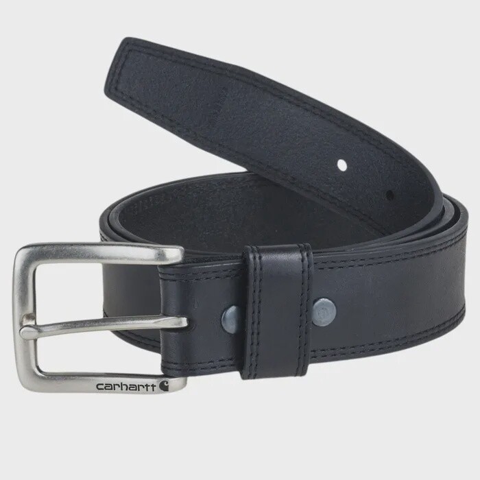 A0005503001 MEN&#39;S CARHARTT LEATHER ENGRAVED BUCKLE BELT