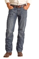 RRMDTBR1G0 MEN&#39;S ROCK &amp; ROLL RELAXED STACKABLE BOOTCUT JEAN