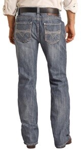 RRMD0SR0L4 MEN&#39;S ROCK &amp; ROLL DOUBLE BARREL RELAXED STRAIGHT JEAN