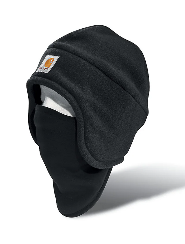 A202-BLK CARHARTT FLEECE 2-IN-1 HEADWEAR