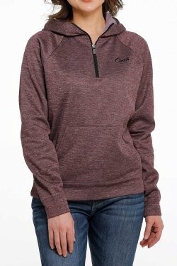 MAK7899002 WOMEN&#39;S CINCH FLEECE 1/2 ZIP HOODIE