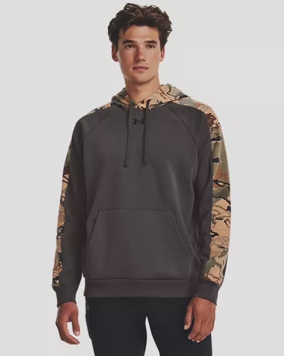 1380259-019 MEN&#39;S UNDER ARMOUR RIVAL CAMO BLOCKED HOODY
