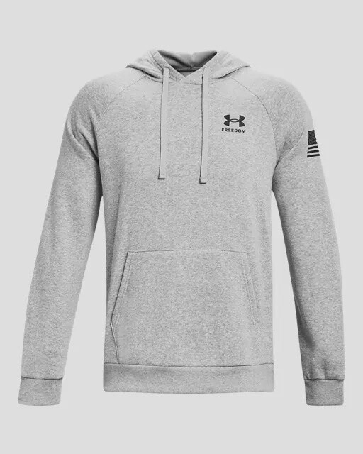 1380150-011 MEN&#39;S UNDER ARMOUR FREEDOM RIVAL FLAG FLEECE HOODY