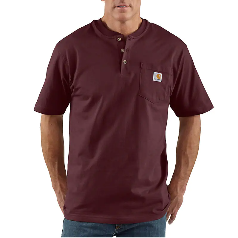 K84 PRT MEN&#39;S CARHARTT SHORT SLEEVE WORKWEAR HENLEY