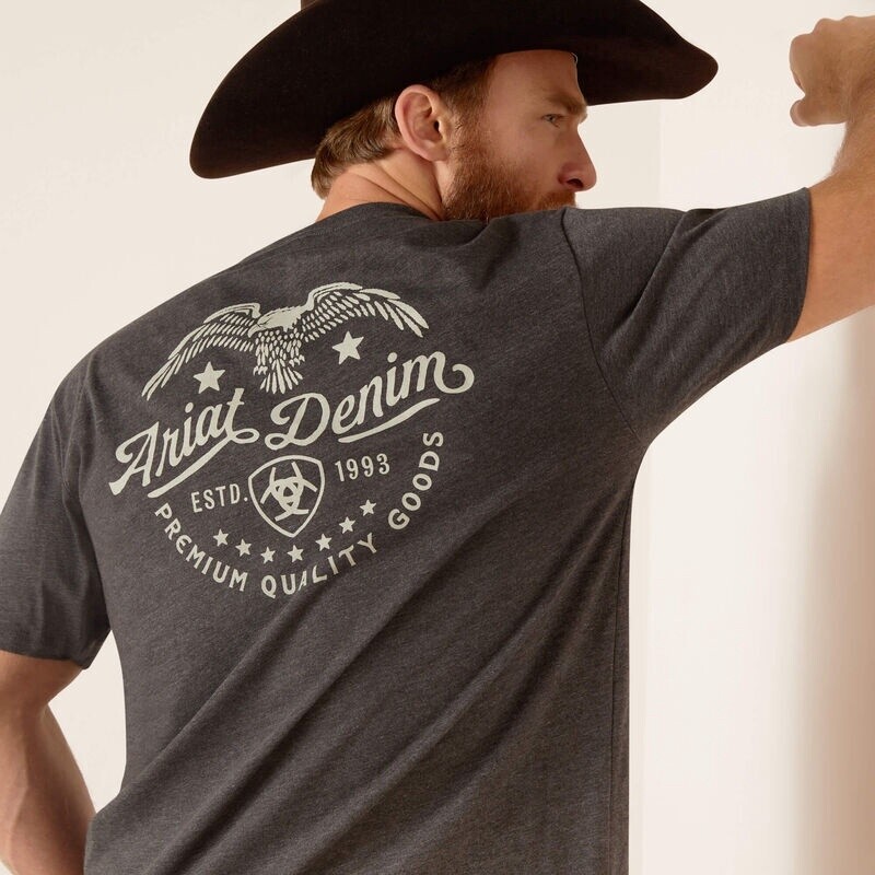 10047892 MEN&#39;S ARIAT EAGLE ROUND SHORT-SLEEVE TEE