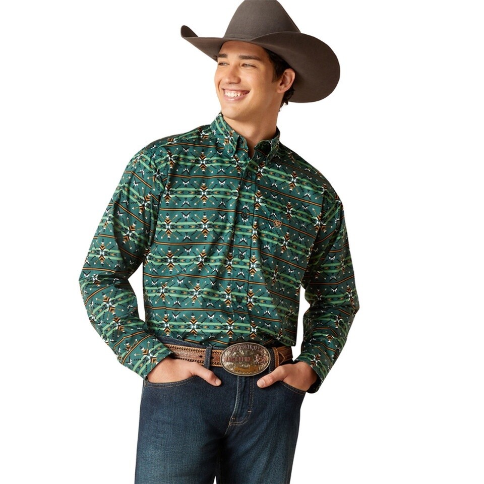 10047187 MEN&#39;S ARIAT EMMANUEL LONG-SLEEVE WESTERN SHIRT