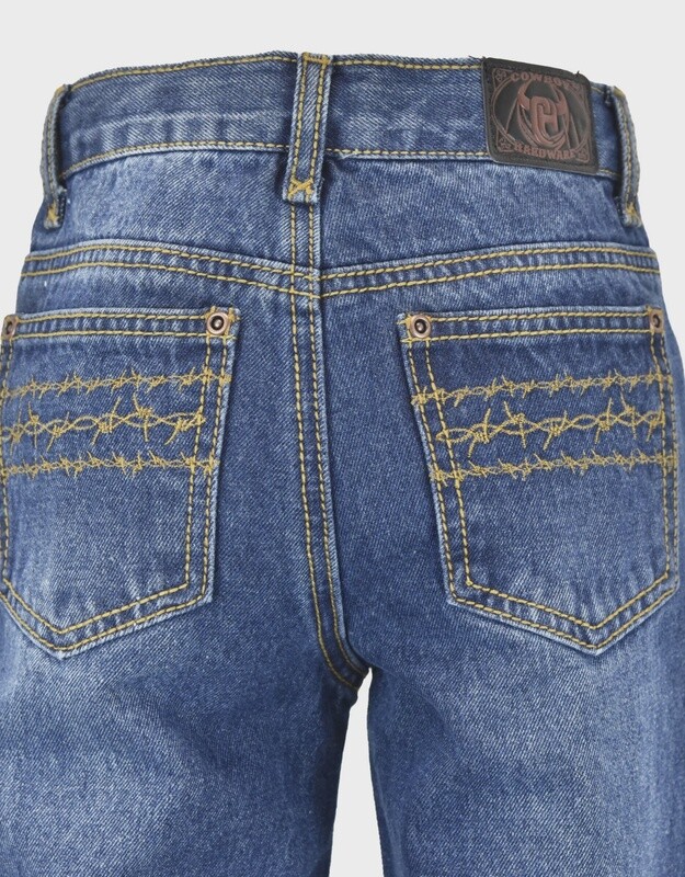302023-450 BOY&#39;S COWBOY HARDWARE BARBWIRE JEAN
