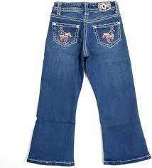 802092-450 GIRLS COWGIRL HARDWARE FLAG PONY JEAN